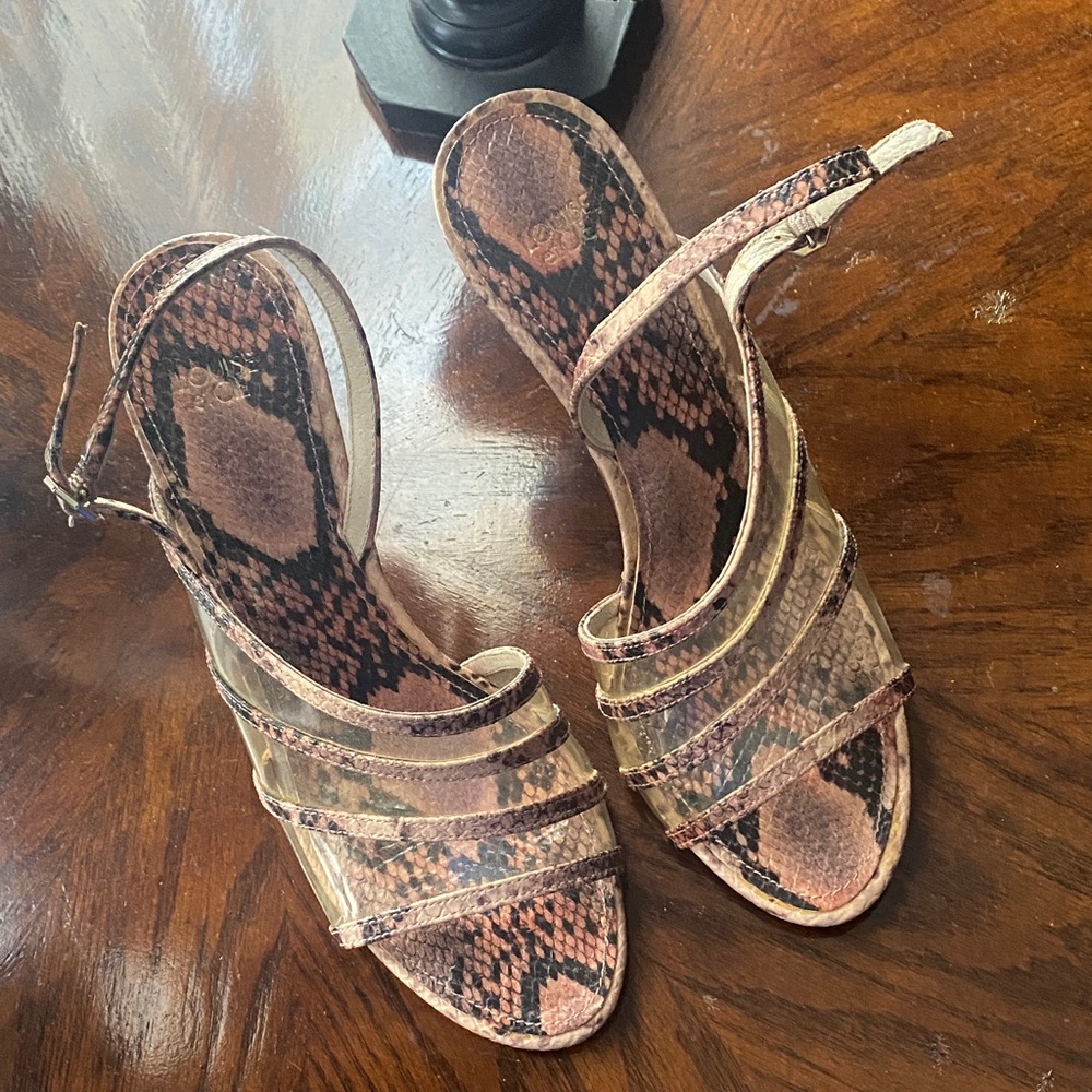 Elegant Snake Print Sandals for Women